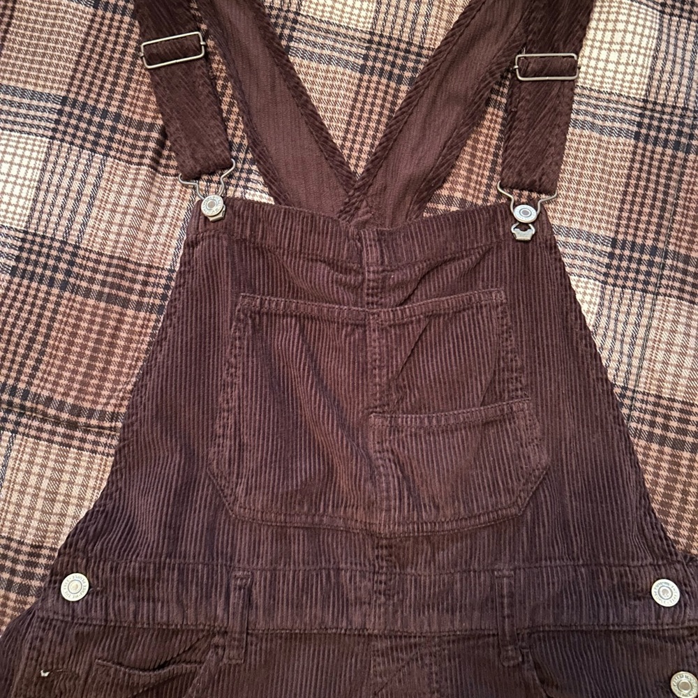 We The Free Dark Brown Corduroy Ziggy Overalls